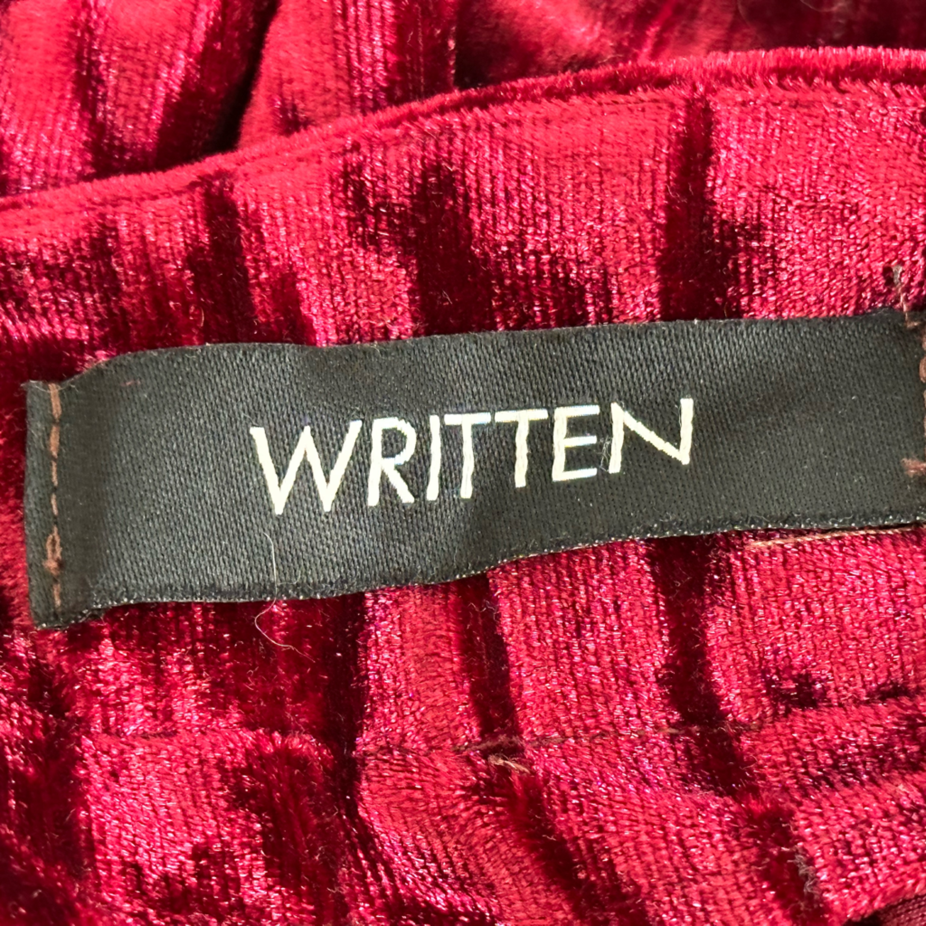 Written Ruby Red Skirt